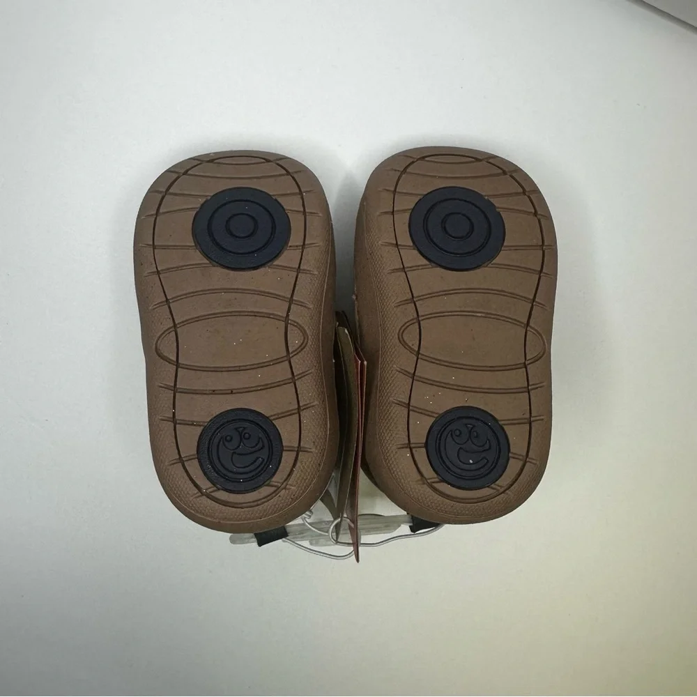 Surprize by Stride Rite Stylish Brown Baby Walker Shoes with Navy Accents